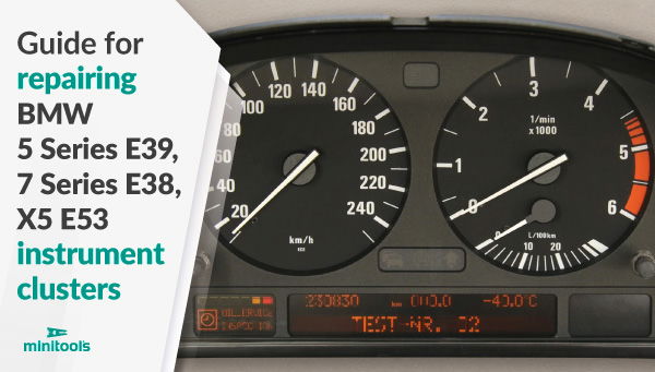 Kombiinstrument Reparatur BMW 7er E38, X5, E53 und BMW 5er E39, M5 E39 – Display defekt